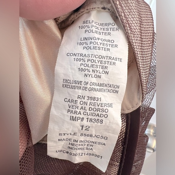 My Michelle Brown Formal Dress Size 12 - Picture 8 of 9